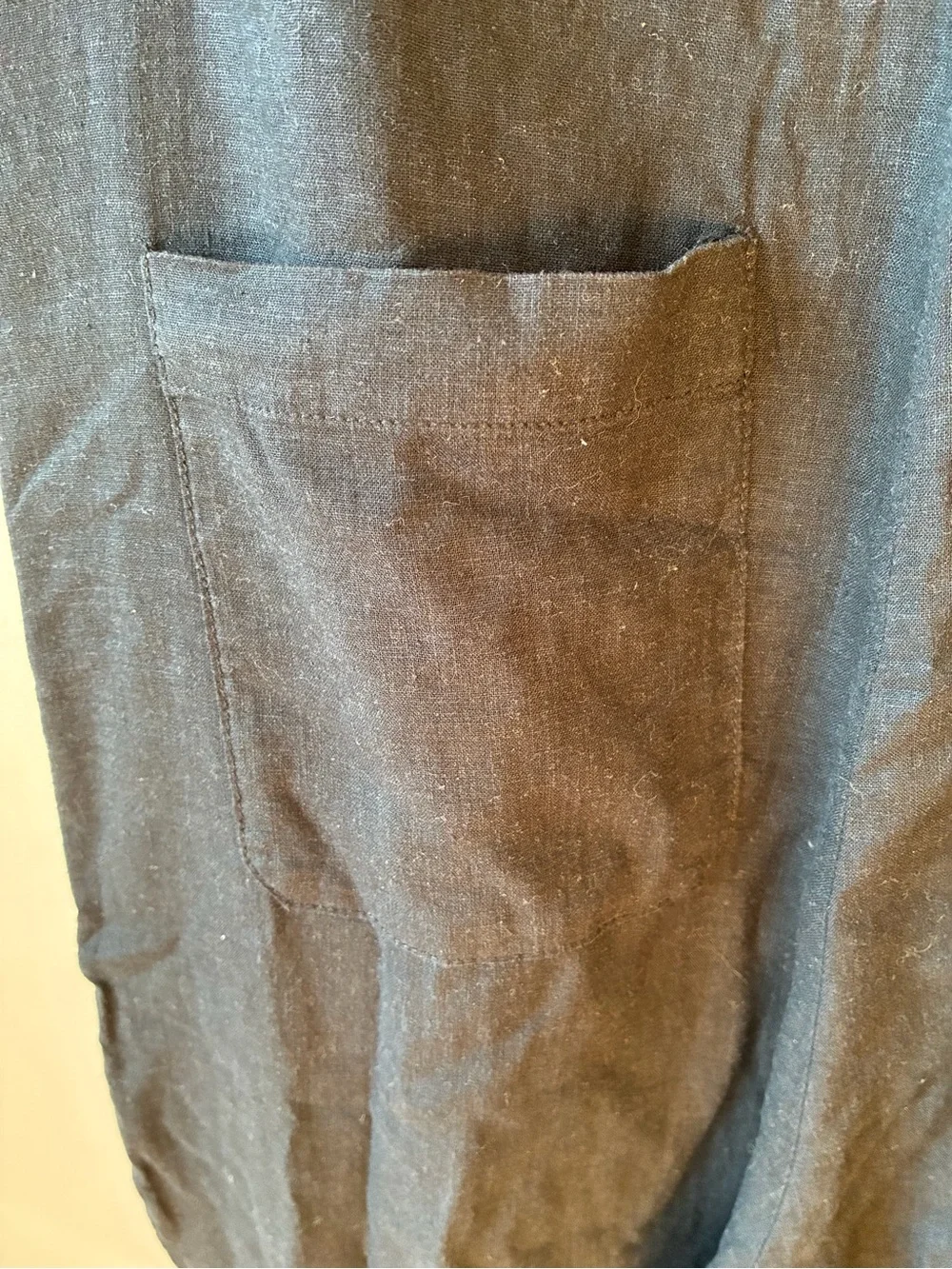 Women’s Black Linen blend onesie jumpsuit XS